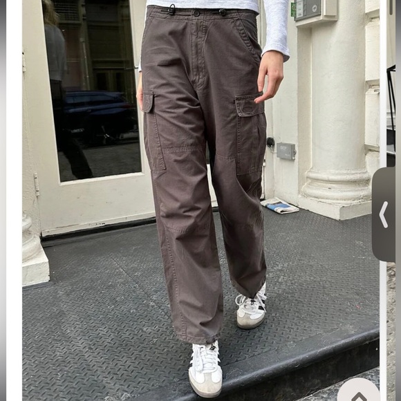 New Brandy Melville cargo pants JEMMA grayish blueish medium -One size fits most - Picture 1 of 8